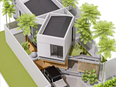 Modern Tropic 3D Model Minimalist Contemporary Design 3D model