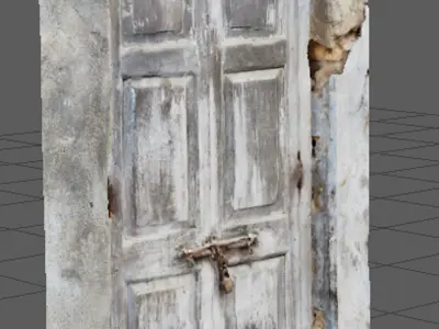 The structure of Wooden doors of Indian society 3D model