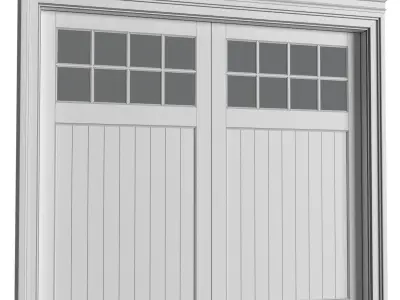 Automatic Classic Modern Garage Doors 3D model