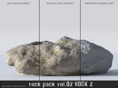 3D Rocks Collection II Low-poly 3D model