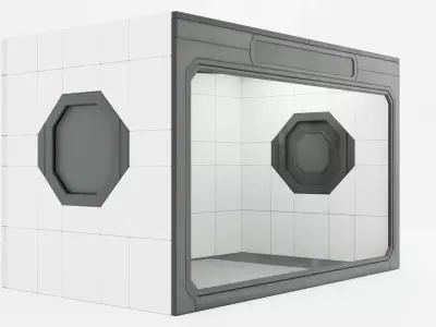 Simulation Room V1 - Clean Environment Low-poly 3D model