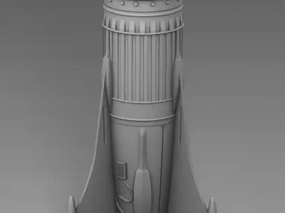 Martian rocket 3D print model