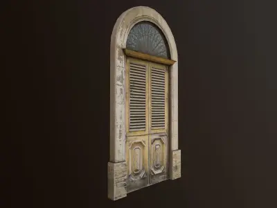 Medieval Door 1 PBR  Low-poly 3D model