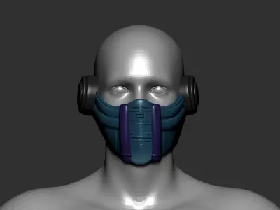 helmet high poly sculpt 3d printable  3D model 74