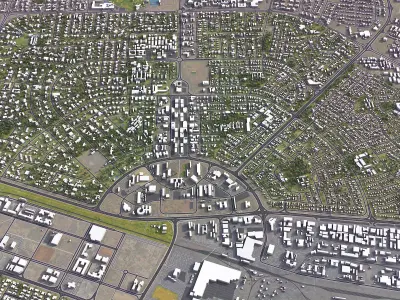 Gaborone - 3D City Model Low-poly 3D model