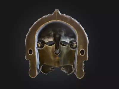 Multifaceted Visage Low-poly 3D model