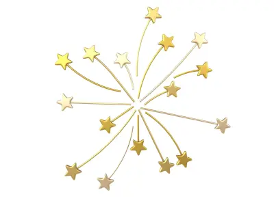 Fireworks Star Style Icon V1 006 Low-poly 3D model