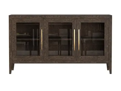 FRENCH CONTEMPORARY GLASS TRIPLE-DOOR SIDEBOARD 3D model