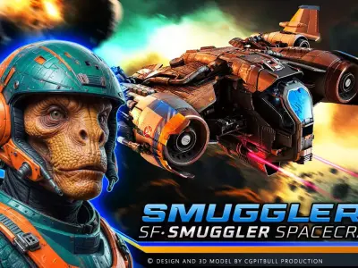 Smuggler Starcraft  Low-poly 3D model