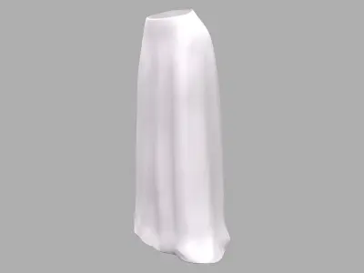 Long Gown Skirt Low-poly 3D model