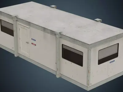 Portable Building 1B Low-poly 3D model