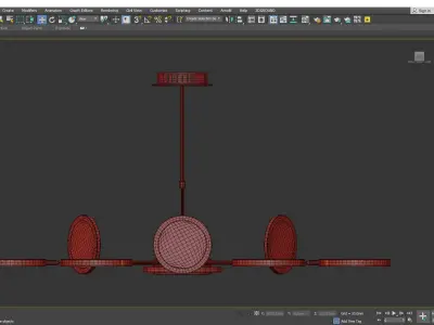 Circles Chandelier  Low-poly 3D model