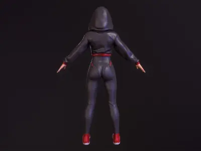 Sci Fi Girl Low-poly 3D model