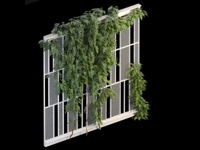 Grid metal partition  3D model