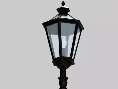 Victorian Lamp Post Low-poly 3D model