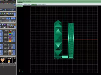 Dual Structure Band gold ring 3D print model
