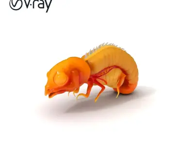 Alien Insect Creature Model Pack with Detailed Features Low-poly 3D model