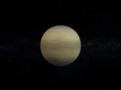 Gas Giant Alien Planet 04 Low-poly 3D model