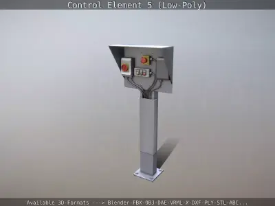 Control Element 5 Low-Poly Version Low-poly 3D model