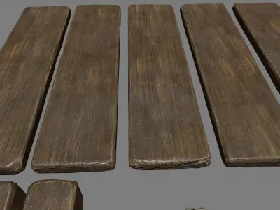 Woods  and  Ropes Low-poly 3D model