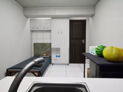 RedSister Hong Jie  Uncle Red Bedroom Low-poly 3D model