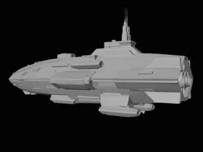 Sci-Fi Spaceship 3D model shop