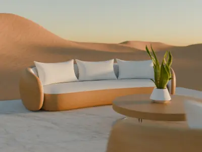Metaverse Environment 02 - Baked Low-poly 3D model