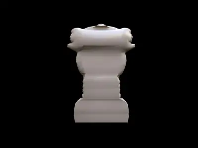 Mayan Statue Low-poly 3D model