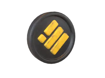 Cartoon Binance USD Coin v1 006 Low-poly 3D model