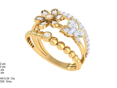  Women Ring MTL 3dm STL OBJ FBX Details 3D print model 40