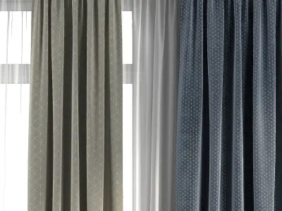 Curtain Set 296 3D model