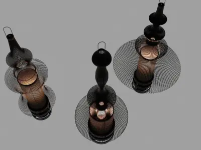 Fil de fer lamp 3D model