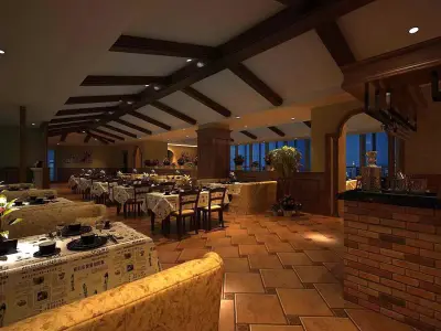 Business Restaurant - Coffee - Banquet  198 3D model