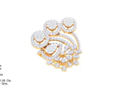 Women Ring  Render 3dm STL OBJ FBX Details 3D print model 408