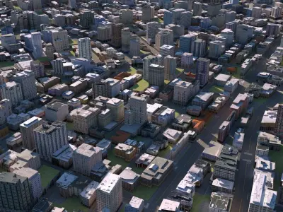 City 19 Low-poly 3D model