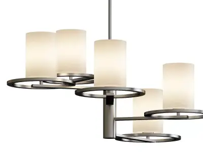 Decorators Collection 6 four light chandelier with shades 3D model