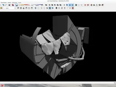 Syd Mead futuristic vehicle Low-poly 3D model