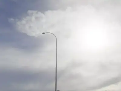 Sci-Fi Street Light 14 version 15 10m with pole 1 Low-poly 3D model