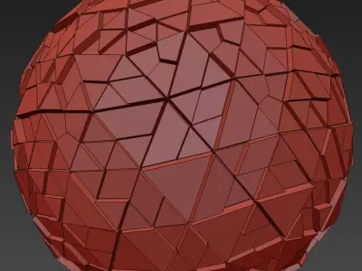 Scifi Sphere Shape Futuristic Low-poly 3D model