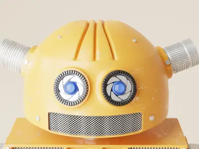 Robot V17 Low-poly 3D model