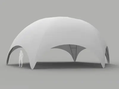 Hexadome and Crossover Tents 3D model