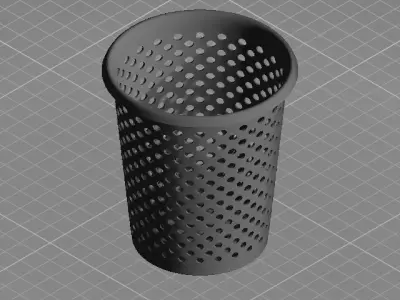 Low poly Trash Bin Low-poly 3D model