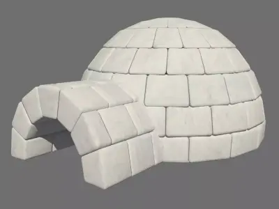 3D IGLOO MODEL Low-poly 3D model