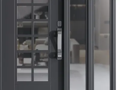 Modern entrance door 006 3D model