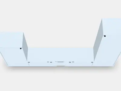 BESTA TV storage combination-glass doors 3D model