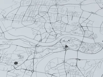 Chongquing Road Network and Streets 3D model