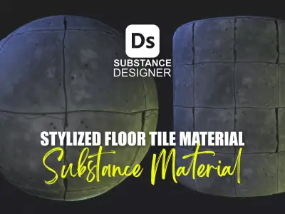 Stylized Floor Tiles Material 07 Texture