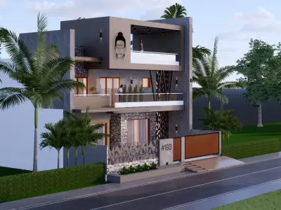 Exterior House Design 3D print model