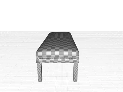Bobby Upholstered Bench - 2 Colour 3D model