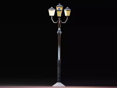 Amusement Park - Lamp Low-poly 3D model